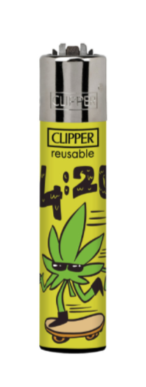 mechero clipper amarillo 420