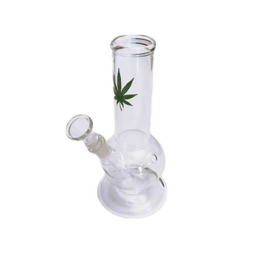 Bong Cristal Diseño Hoja de Cannabis